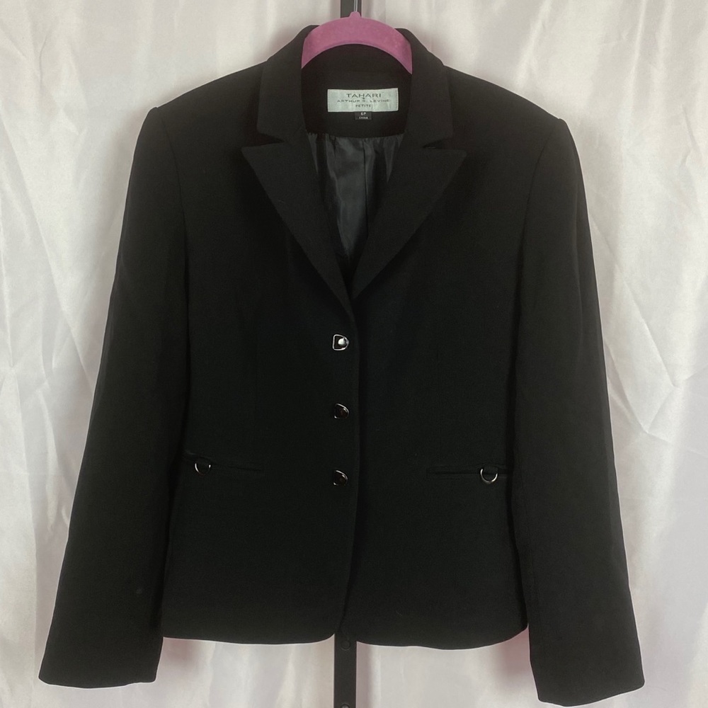 Tahari Arthur S. Levine Classic Blazer, 6 Petite - Picture 1 of 7